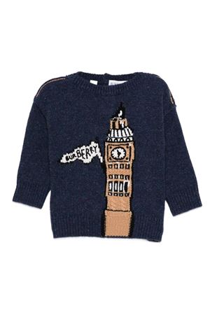 maglione in lana blu BURBERRY KIDS | 8112586C1172